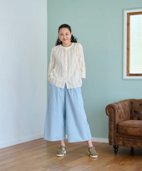 CARA O CRUZ / キャラ・オ・クルス シャツ・ブラウス | 洗える ストライプブラウス【SOMELOS】 | 詳細22