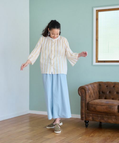 CARA O CRUZ / キャラ・オ・クルス シャツ・ブラウス | 洗える ストライプブラウス【SOMELOS】 | 詳細23