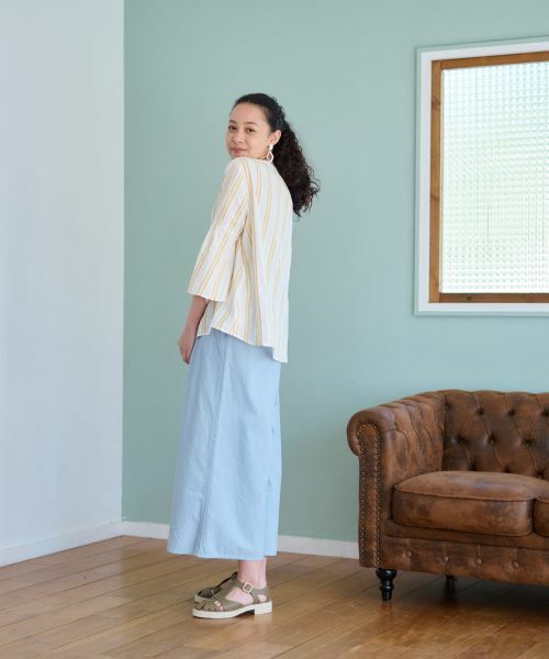 CARA O CRUZ / キャラ・オ・クルス シャツ・ブラウス | 洗える ストライプブラウス【SOMELOS】 | 詳細24