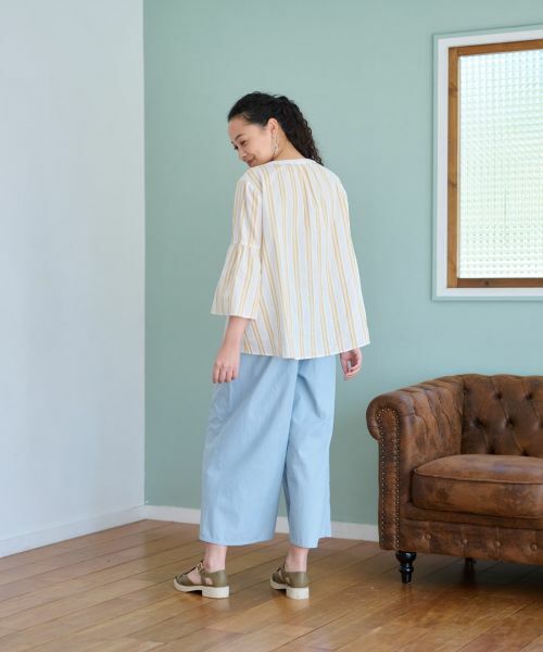 CARA O CRUZ / キャラ・オ・クルス シャツ・ブラウス | 洗える ストライプブラウス【SOMELOS】 | 詳細26