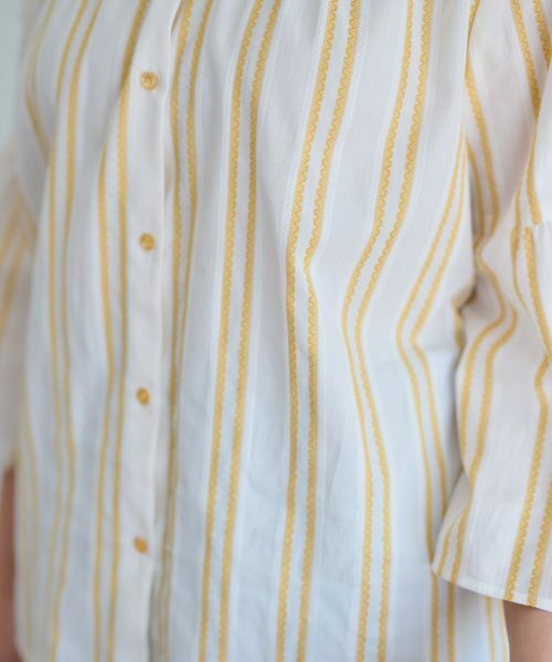 CARA O CRUZ / キャラ・オ・クルス シャツ・ブラウス | 洗える ストライプブラウス【SOMELOS】 | 詳細29