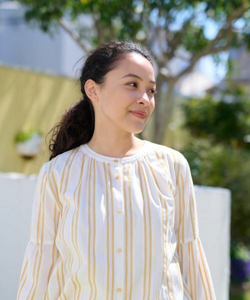 CARA O CRUZ / キャラ・オ・クルス シャツ・ブラウス | 洗える ストライプブラウス【SOMELOS】 | 詳細30