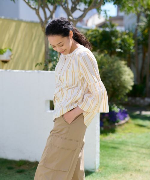 CARA O CRUZ / キャラ・オ・クルス シャツ・ブラウス | 洗える ストライプブラウス【SOMELOS】 | 詳細4