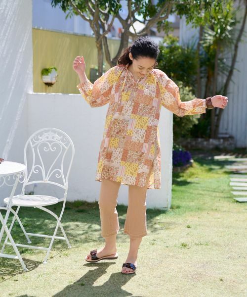 CARA O CRUZ / キャラ・オ・クルス シャツ・ブラウス | 洗える フラワーパッチワークのチュニックブラウス【SPRINTEX】 | 詳細11