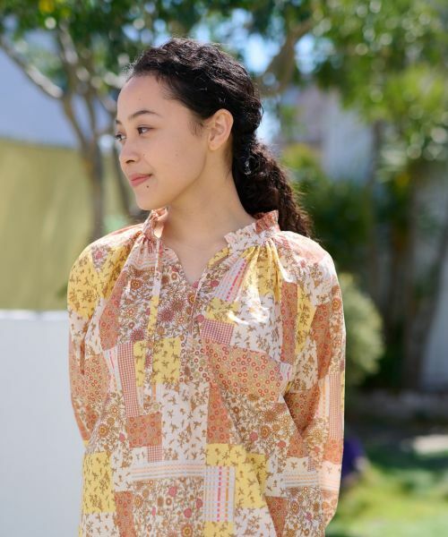 CARA O CRUZ / キャラ・オ・クルス シャツ・ブラウス | 洗える フラワーパッチワークのチュニックブラウス【SPRINTEX】 | 詳細16