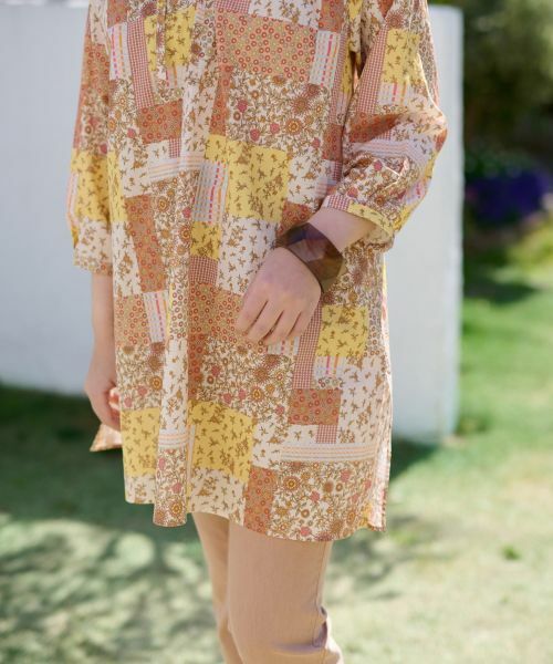 CARA O CRUZ / キャラ・オ・クルス シャツ・ブラウス | 洗える フラワーパッチワークのチュニックブラウス【SPRINTEX】 | 詳細17