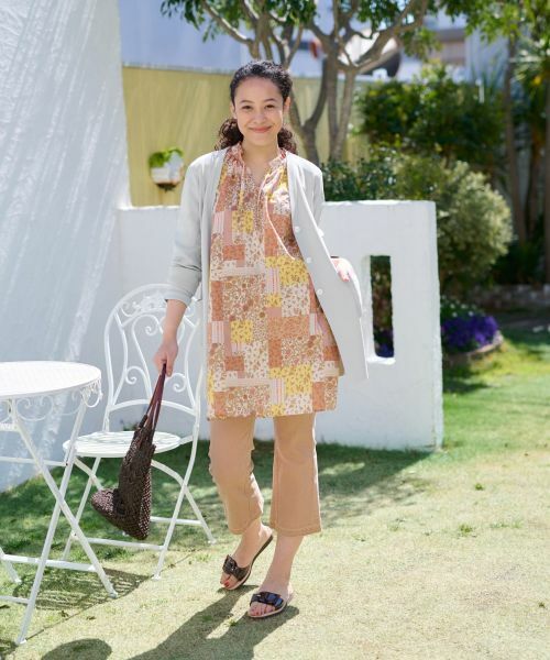 CARA O CRUZ / キャラ・オ・クルス シャツ・ブラウス | 洗える フラワーパッチワークのチュニックブラウス【SPRINTEX】 | 詳細7