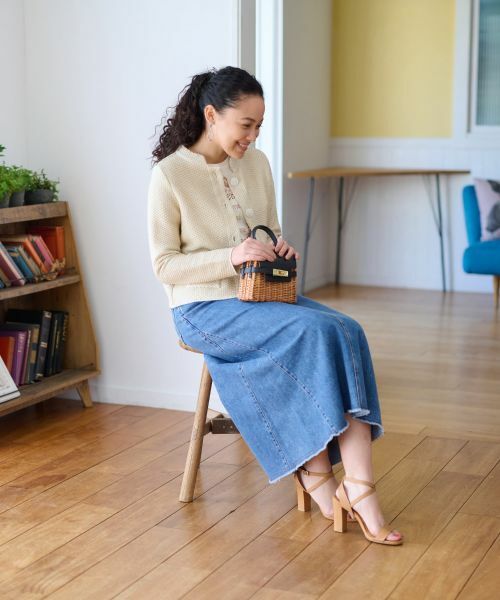 CARA O CRUZ / キャラ・オ・クルス ミニ・ひざ丈スカート | 洗える ロングデニムスカート | 詳細16