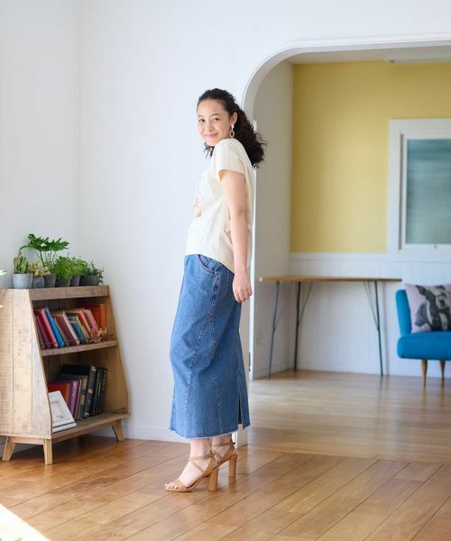 CARA O CRUZ / キャラ・オ・クルス ミニ・ひざ丈スカート | 洗える ロングデニムスカート | 詳細19