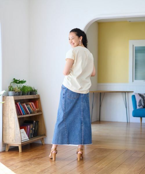CARA O CRUZ / キャラ・オ・クルス ミニ・ひざ丈スカート | 洗える ロングデニムスカート | 詳細20