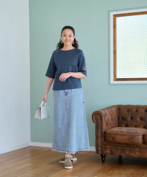 CARA O CRUZ / キャラ・オ・クルス ミニ・ひざ丈スカート | 洗える ロングデニムスカート | 詳細24