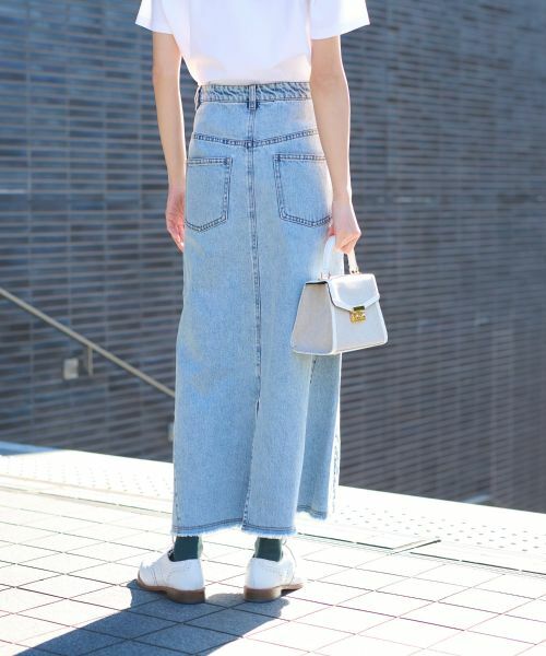 CARA O CRUZ / キャラ・オ・クルス ミニ・ひざ丈スカート | 洗える ロングデニムスカート | 詳細29