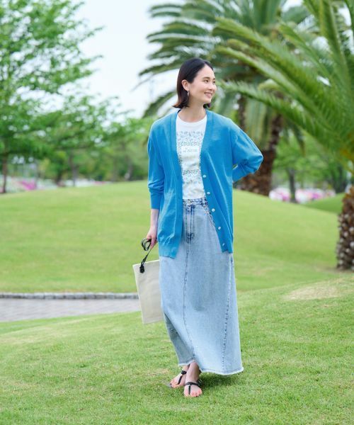 CARA O CRUZ / キャラ・オ・クルス ミニ・ひざ丈スカート | 洗える ロングデニムスカート | 詳細4