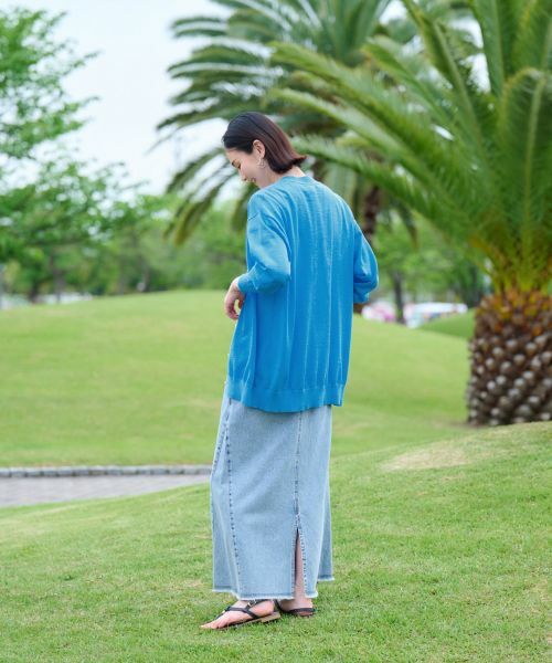 CARA O CRUZ / キャラ・オ・クルス ミニ・ひざ丈スカート | 洗える ロングデニムスカート | 詳細6