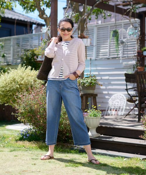 CARA O CRUZ / キャラ・オ・クルス カーディガン・ボレロ | 洗える 麻混Vネックカーディガン【セットアップ】 | 詳細12