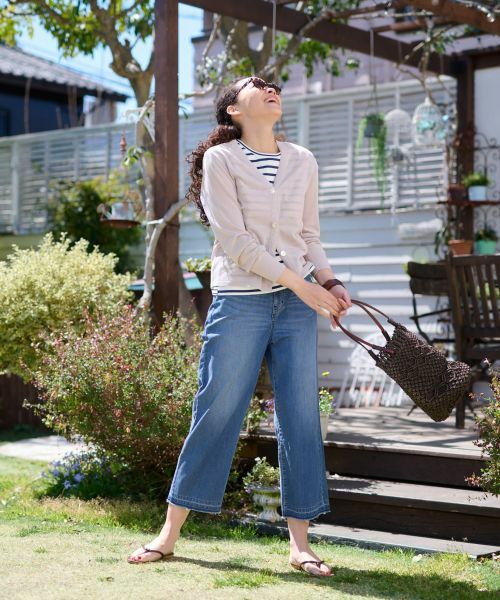 CARA O CRUZ / キャラ・オ・クルス カーディガン・ボレロ | 洗える 麻混Vネックカーディガン【セットアップ】 | 詳細13