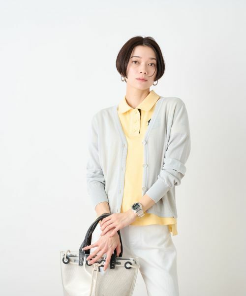 CARA O CRUZ / キャラ・オ・クルス カーディガン・ボレロ | 洗える 麻混Vネックカーディガン【セットアップ】 | 詳細17