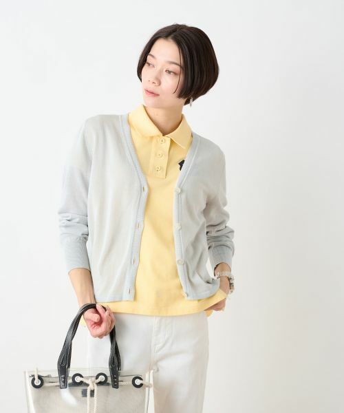 CARA O CRUZ / キャラ・オ・クルス カーディガン・ボレロ | 洗える 麻混Vネックカーディガン【セットアップ】 | 詳細18
