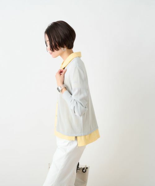 CARA O CRUZ / キャラ・オ・クルス カーディガン・ボレロ | 洗える 麻混Vネックカーディガン【セットアップ】 | 詳細19