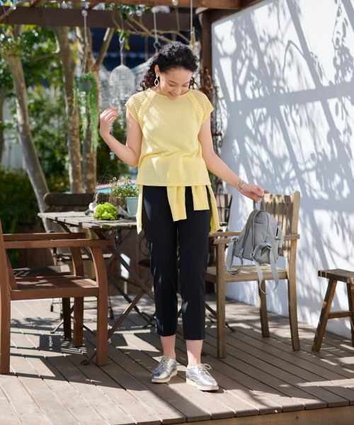 CARA O CRUZ / キャラ・オ・クルス カーディガン・ボレロ | 洗える 麻混Vネックカーディガン【セットアップ】 | 詳細2