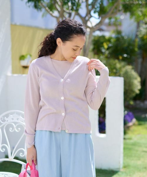 CARA O CRUZ / キャラ・オ・クルス カーディガン・ボレロ | 洗える 麻混Vネックカーディガン【セットアップ】 | 詳細22