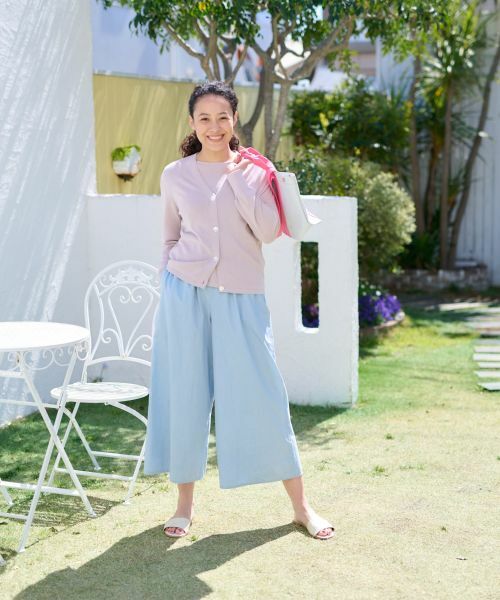 CARA O CRUZ / キャラ・オ・クルス カーディガン・ボレロ | 洗える 麻混Vネックカーディガン【セットアップ】 | 詳細24