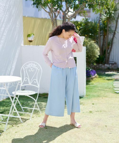 CARA O CRUZ / キャラ・オ・クルス カーディガン・ボレロ | 洗える 麻混Vネックカーディガン【セットアップ】 | 詳細25