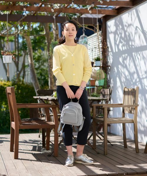 CARA O CRUZ / キャラ・オ・クルス カーディガン・ボレロ | 洗える 麻混Vネックカーディガン【セットアップ】 | 詳細3