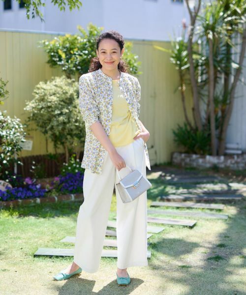 CARA O CRUZ / キャラ・オ・クルス ニット・セーター | 洗える 麻混切替えニット【セットアップ】 | 詳細5