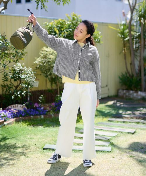 CARA O CRUZ / キャラ・オ・クルス ニット・セーター | 洗える 麻混切替えニット【セットアップ】 | 詳細6