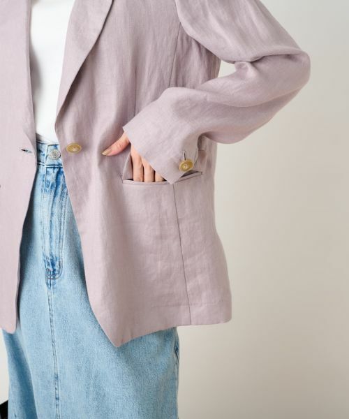 CARA O CRUZ / キャラ・オ・クルス テーラードジャケット | 麻ジャケット | 詳細18