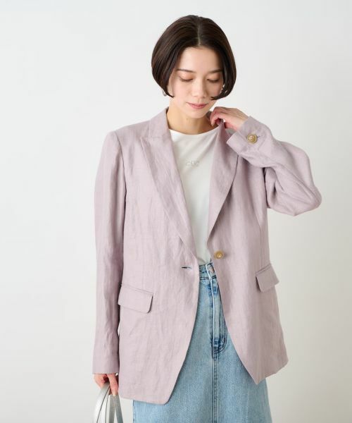 CARA O CRUZ / キャラ・オ・クルス テーラードジャケット | 麻ジャケット | 詳細9