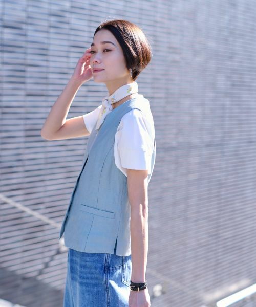 CARA O CRUZ / キャラ・オ・クルス テーラードジャケット | 麻ジレ | 詳細17