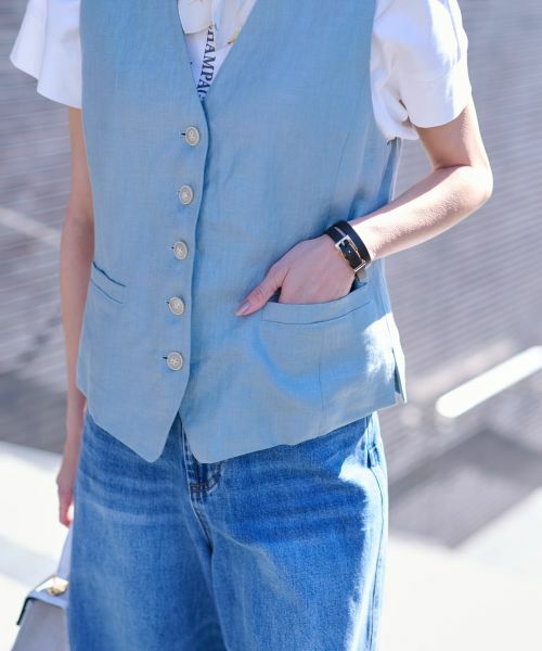 CARA O CRUZ / キャラ・オ・クルス テーラードジャケット | 麻ジレ | 詳細25