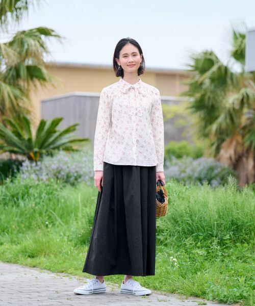 CARA O CRUZ / キャラ・オ・クルス ミニ・ひざ丈スカート | 【撥水 洗える】ウエストゴムロングスカート【セットアップ】 | 詳細18