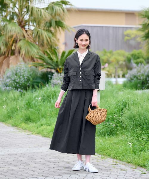 CARA O CRUZ / キャラ・オ・クルス ミニ・ひざ丈スカート | 【撥水 洗える】ウエストゴムロングスカート【セットアップ】 | 詳細20