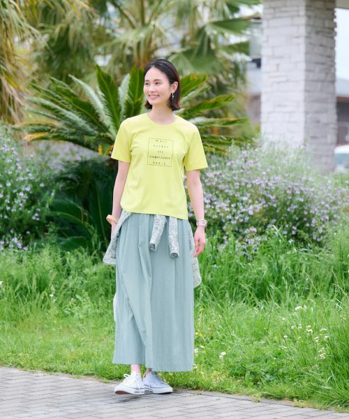 CARA O CRUZ / キャラ・オ・クルス ミニ・ひざ丈スカート | 【撥水 洗える】ウエストゴムロングスカート【セットアップ】 | 詳細23