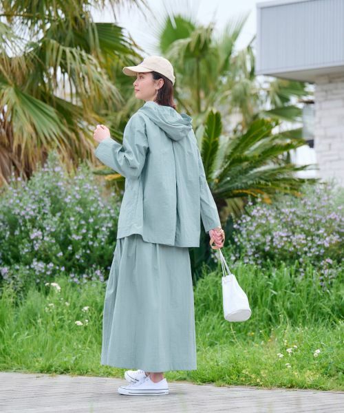 CARA O CRUZ / キャラ・オ・クルス ミニ・ひざ丈スカート | 【撥水 洗える】ウエストゴムロングスカート【セットアップ】 | 詳細29