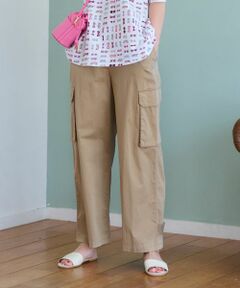 CARA O CRUZ / キャラ・オ・クルス その他パンツ | 【洗えるのびのび】ウエストゴム カーゴパンツ