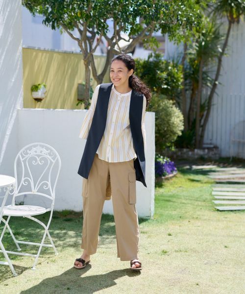 CARA O CRUZ / キャラ・オ・クルス その他パンツ | 【洗えるのびのび】ウエストゴム カーゴパンツ | 詳細15