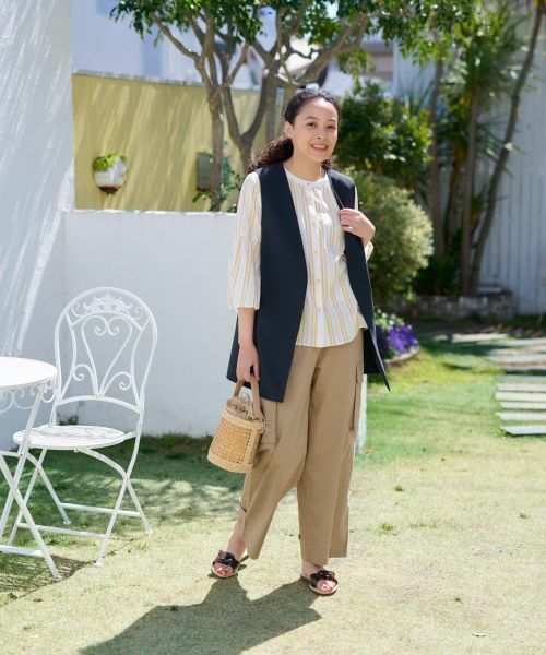 CARA O CRUZ / キャラ・オ・クルス その他パンツ | 【洗えるのびのび】ウエストゴム カーゴパンツ | 詳細16