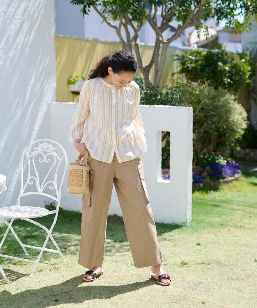 CARA O CRUZ / キャラ・オ・クルス その他パンツ | 【洗えるのびのび】ウエストゴム カーゴパンツ | 詳細19