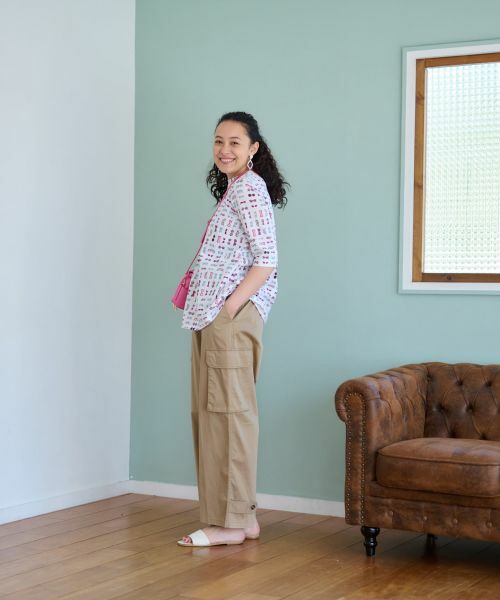 CARA O CRUZ / キャラ・オ・クルス その他パンツ | 【洗えるのびのび】ウエストゴム カーゴパンツ | 詳細22