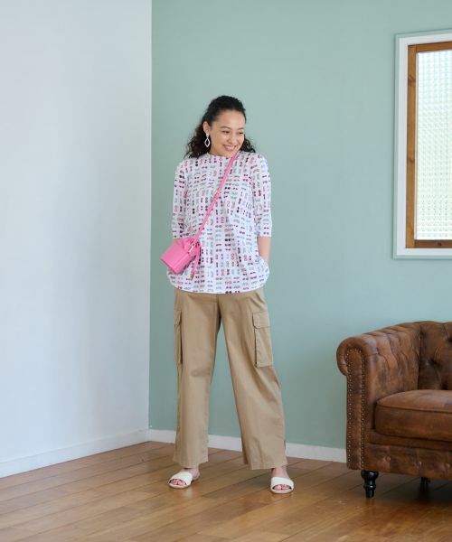 CARA O CRUZ / キャラ・オ・クルス その他パンツ | 【洗えるのびのび】ウエストゴム カーゴパンツ | 詳細23