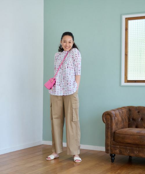 CARA O CRUZ / キャラ・オ・クルス その他パンツ | 【洗えるのびのび】ウエストゴム カーゴパンツ | 詳細24