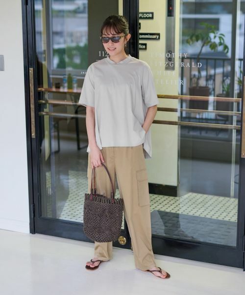 CARA O CRUZ / キャラ・オ・クルス その他パンツ | 【洗えるのびのび】ウエストゴム カーゴパンツ | 詳細5