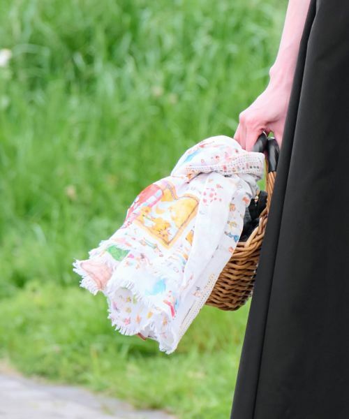 CARA O CRUZ / キャラ・オ・クルス マフラー・ショール・スヌード・ストール | 麻混 バカンス柄ストール【イワタニユウスケ】 | 詳細1