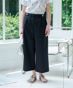 CARA O CRUZ / キャラ・オ・クルス その他パンツ | 洗える マリン後ろウエストゴム ワイドクロップドパンツ（サッカー素材）【セットアップ】