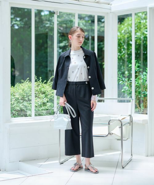 CARA O CRUZ / キャラ・オ・クルス その他パンツ | 洗える マリン後ろウエストゴム ワイドクロップドパンツ(サッカー素材)【セットアップ】 | 詳細11