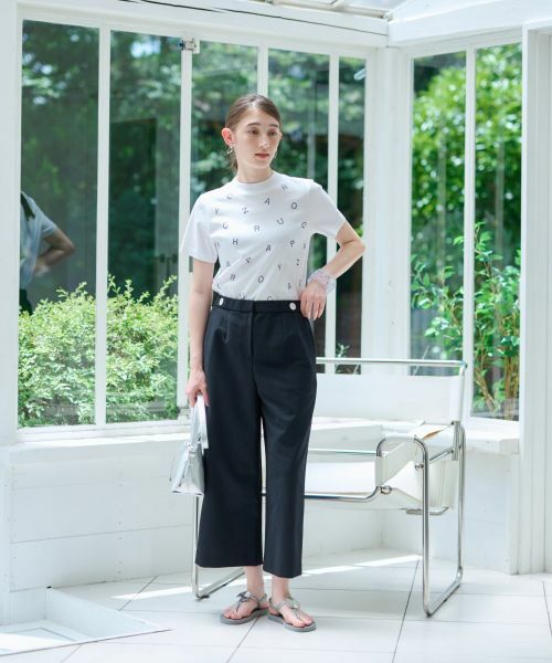 CARA O CRUZ / キャラ・オ・クルス その他パンツ | 洗える マリン後ろウエストゴム ワイドクロップドパンツ(サッカー素材)【セットアップ】 | 詳細13